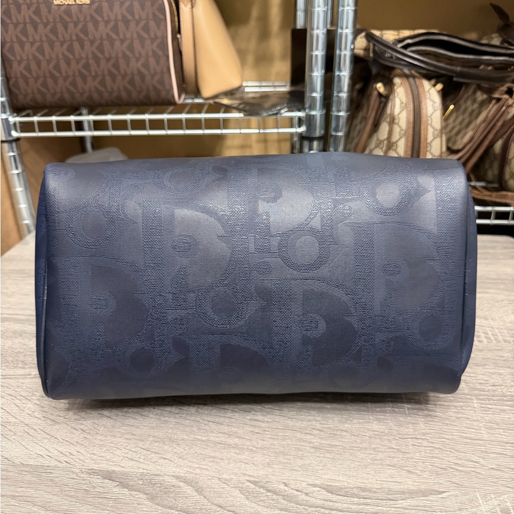 Vintage Dior | Trotter Navy Blue Boston Bag - Picture 5 of 12